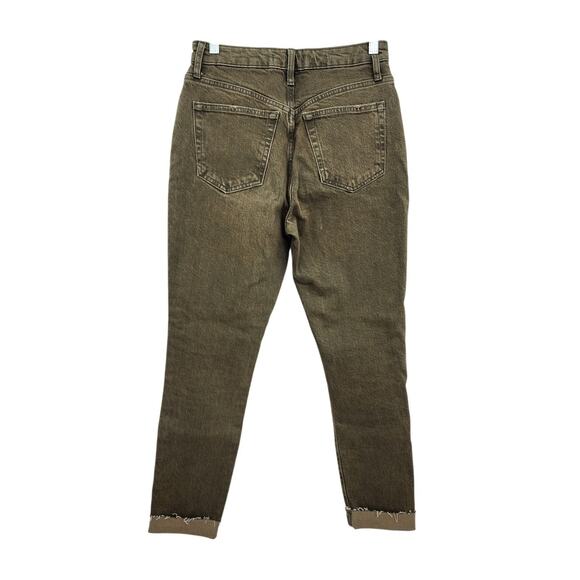 NWOT We The Free 1073492 Green Button Fly Stella Skinny Destroyed Jeans Size 26 - Picture 3 of 9